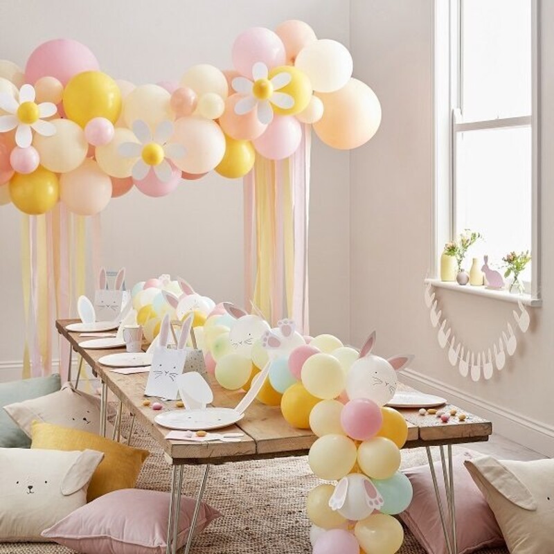 Κιτ με Μπαλόνια για Αψίδα Organic DIY Pastel & Daisy/EASTER