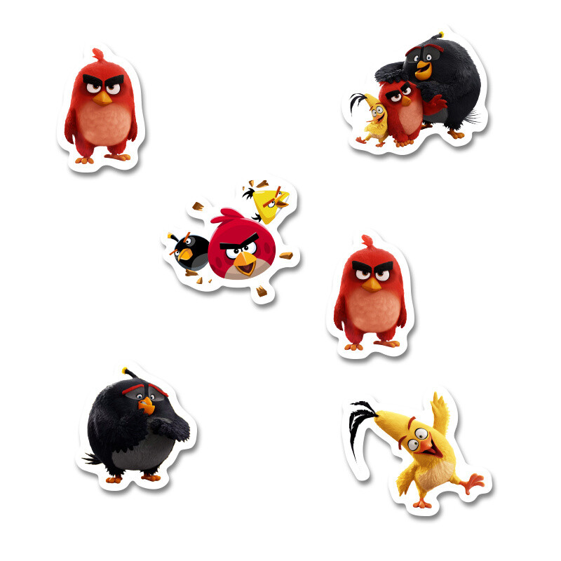 Αυτοκόλλητα Angry Birds 5cm / 8τμχ