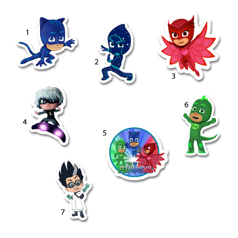 Διακοσμητική φιγούρα PJ Masks 5cm Ξύλινη/1τμχ