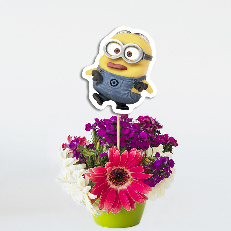 Διακοσμητικό Topper Minions χάρτινο 20cm