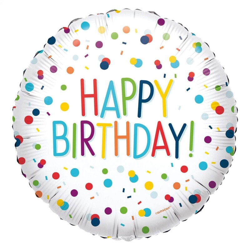 Μπαλόνι Φοιλ 17 Confetti Birthday / 43 εκ