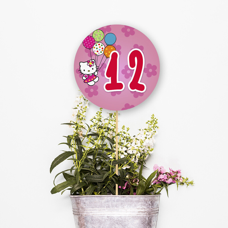 Αρίθμηση τραπεζιού Hello Kitty κύκλος 13cm