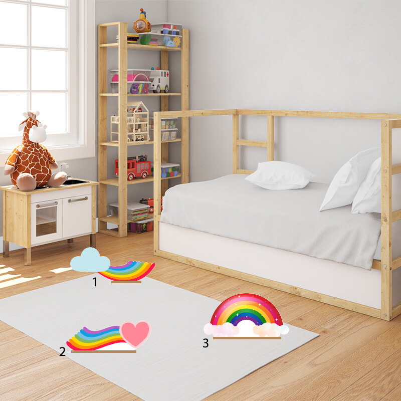 Διακοσμητική φιγούρα Rainbow 50cm Ξύλινη με βάση/1 τμχ