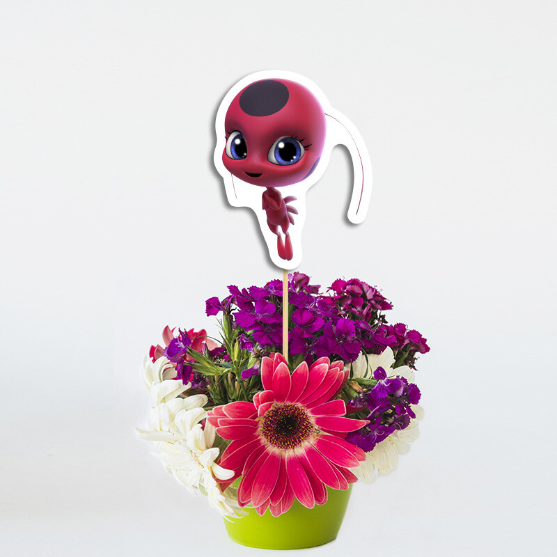 Topper Διακοσμητικό Miraculous LadyBug χάρτινο/ 20cm