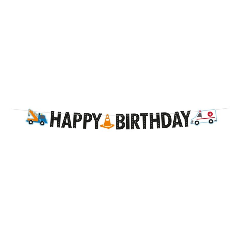 Γιρλάντα Γράμματα On the Road Happy Birthday / 180 x 13εκ