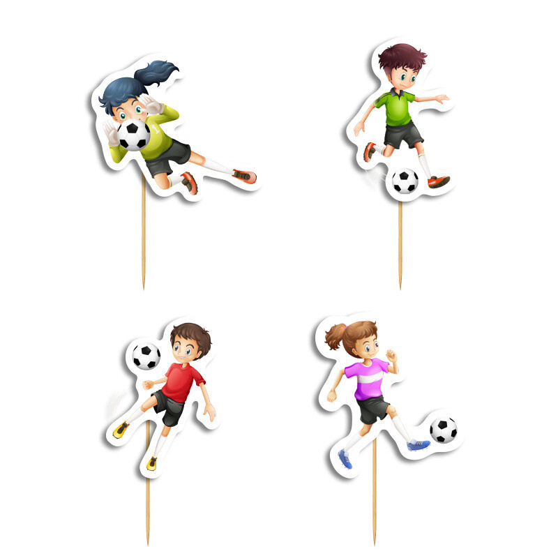 Cupcake toppers Ποδόσφαιρο 10cm / 8τμχ