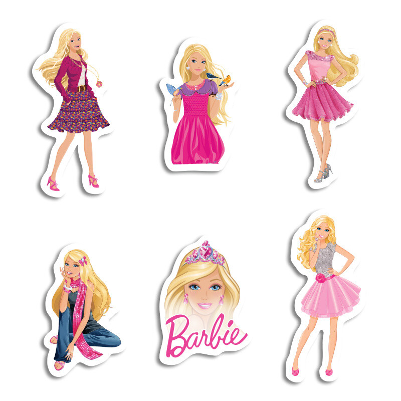 Αυτοκόλλητα Barbie 10cm / 8τμχ