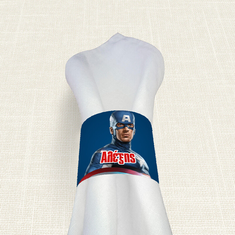 Δαχτυλίδι πετσέτας χάρτινο με όνομα Avengers