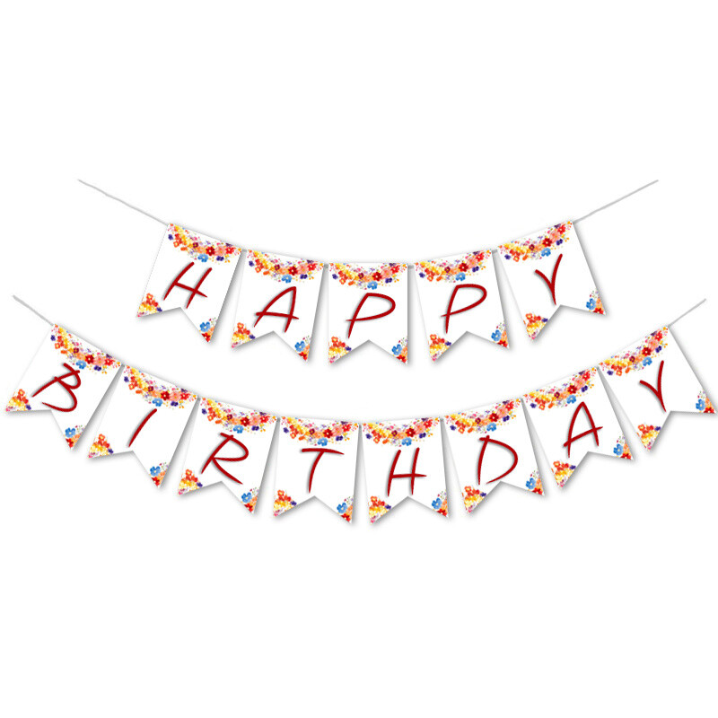 Γιρλάντα Γράμματα Floral Happy Birthday