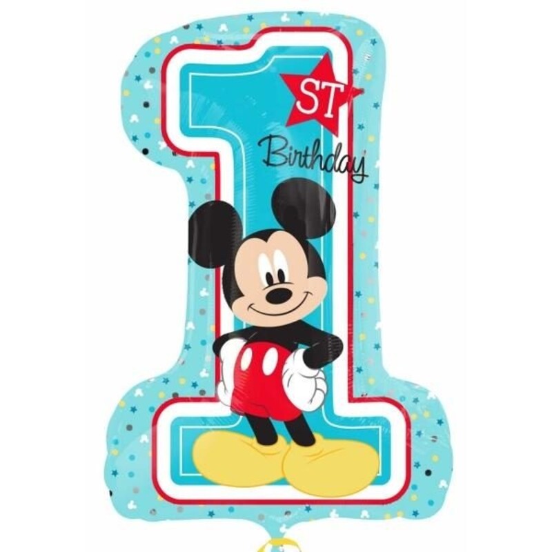 Φοιλ Μπαλόνι Σχήμα 1st Birthday Mickey Mouse