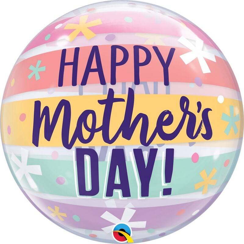 Bubble μονό Happy Mother's Day Pastel Stripes / 56εκ