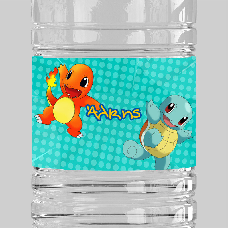 Ετικέτες νερού με όνομα Pokemon / 8 τμχ