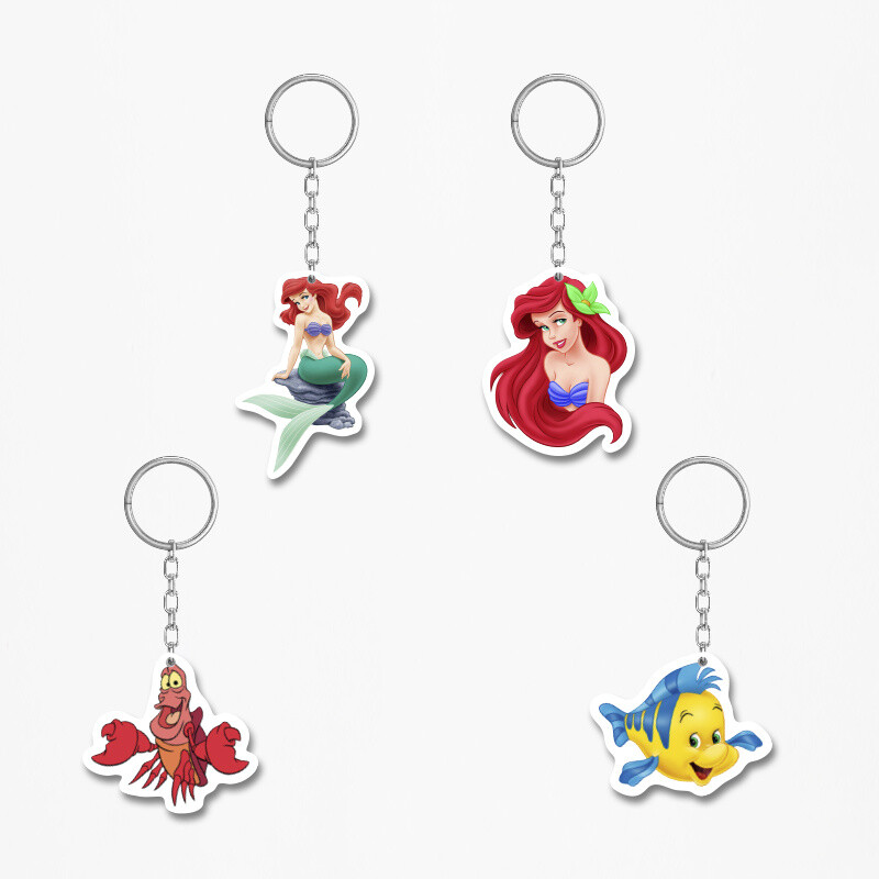 Ξύλινα Μπρελόκ Ariel 5cm/ 4τμχ