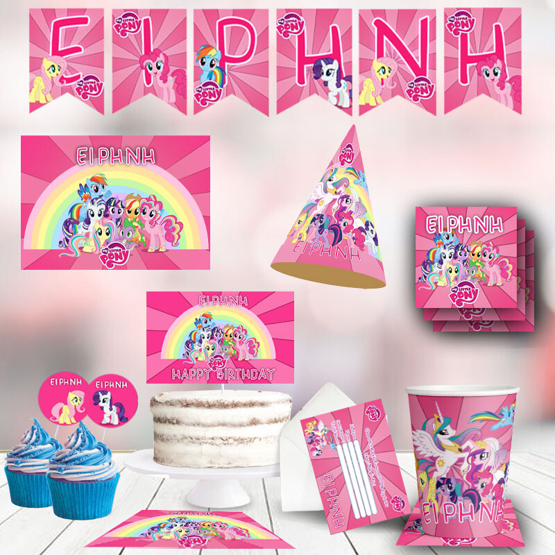 Σετ πάρτυ με όνομα My Little Pony / 8 ατόμων